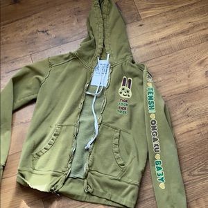 Harajuku zip up hoodie